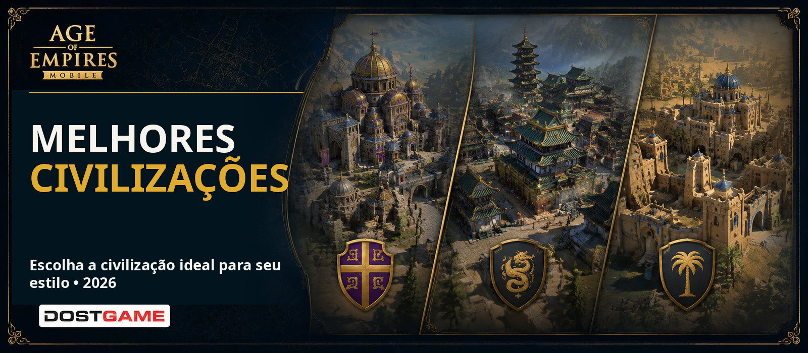 Melhores civilizações de Age of Empires Mobile 2026