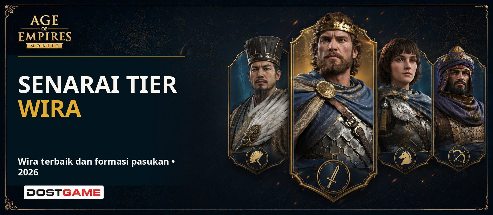 Tier List Hero dan Formasi Age of Empires Mobile 2026