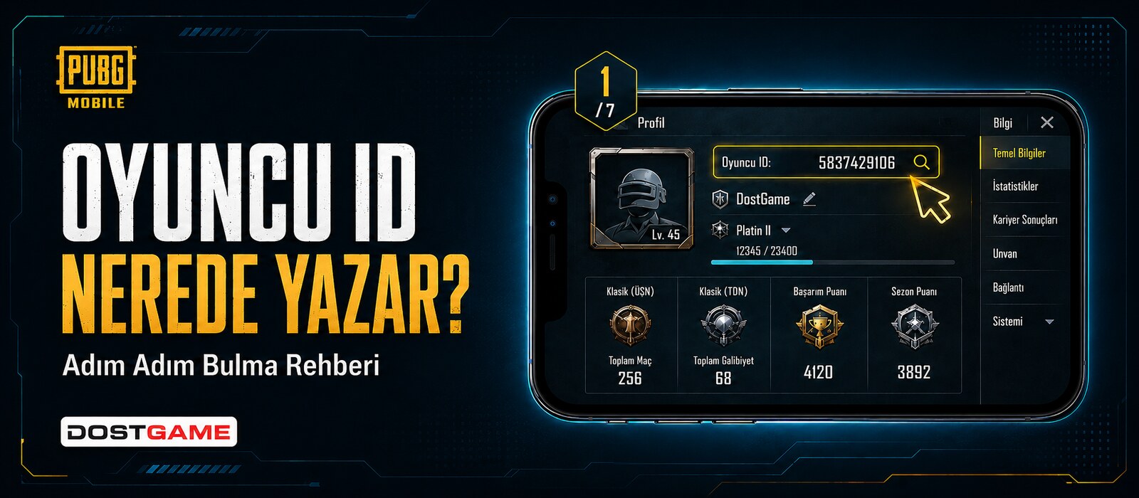 PUBG Mobile Oyuncu ID Nerede Yazar? ID Bulma Rehberi