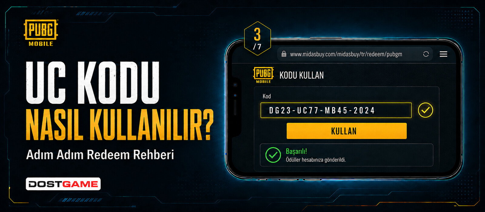 PUBG UC Kodu Nasıl Kullanılır? Adım Adım Redeem Rehberi