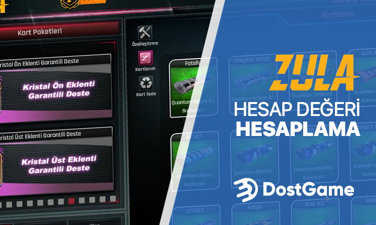 Zula Hesap Değeri Hesaplama